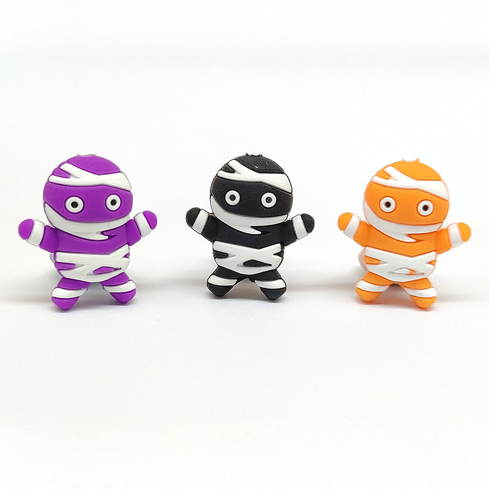 Wholesale 20pcs/pack 3D silicone beads cartoon three-dimensional food grade silicone beads